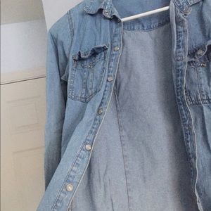 Lightweight denim button up